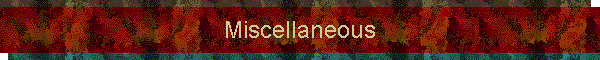 Miscellaneous